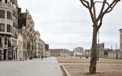 La Gran Via Ferran el Catòlic en 1928, a color