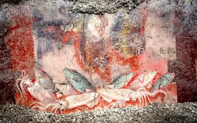 Nous frescos de peixos i caça trobats a Pompeia