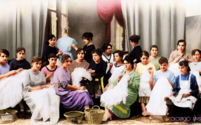 Brodadores de València en 1901, a color
