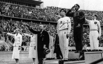 Jesse Owens en l’estadi olímpic de Berlín i altres arquitectures