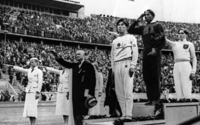 Jesse Owens en l’estadi olímpic de Berlín i altres arquitectures