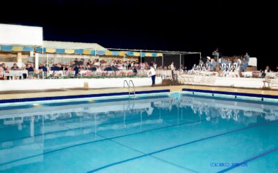 La piscina de les Arenes inaugurada en estiu del 34, a color